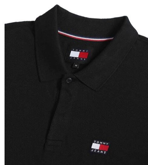 Badge Regular Fit Polo T-Shirt Black