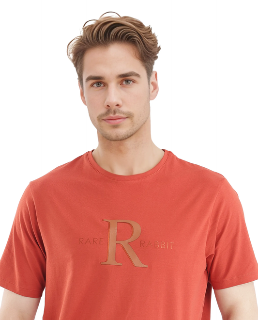 Rare Rabbit Graphic Print T-Shirt Sorin-1-Orange